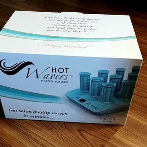Calista Tools Hot Wavers Heated 12 - 2-5/8" Long Ion Rollers 12 Clips Travel